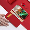 Miniatyrbild 2 av 5: DUX DUCIS Wish Series Kompatibel med Samsung Galaxy Note 10 / Note 10 5G Plånboksfodral Äkta Läder Red