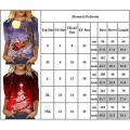 Pikkukuva 2 / 2: Naisten jouluaiheinen printed t-paita, kolmineljänneshihainen t-paita, pyöreä kaula Xmas casual pusero, neulepusero style 1 M