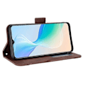 Pikkukuva 4 / 5: Yhteensopiva vivo Y76 5G PU-nahkainen korttipaikallinen suojakotelo, jossa on kaksoismagneettilukko, lompakkoteline ja puhelinkuori Brown