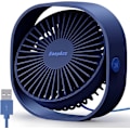 Pikkukuva 1 / 5: USB-pöytätuuletin, 3 nopeutta USB-tuuletin [Hiljaisempi USB-virta VAIN&Tehokas pöytätuuletin] USB-kannettava tuuletin, 360 astetta kääntyvä henkilökohtainen pöytätuuletin matk
