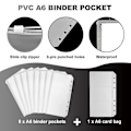 Miniatyrbillede 4 af 5: A6 Pu Notesbog Ringbind Budgetplanlægnings Ringbind Omslag, 8 Ringbind Lommer, Kontant Budget Kuvertsystem, til