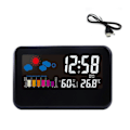 Miniatyrbillede 1 af 5: LCD Digital Vækkeur Bord Elektronisk Skrivebordsure Lyd Vækning til Tidsprojektorer Snooze Funktion til Hjemmet