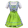 Miniatyrbild 3 av 4: Nya Halloween-karnevalsdräkter Tyska Oktoberfest-kostymer Delade hängslen Kostym bayerska damkläder M Blue Bare shoulders