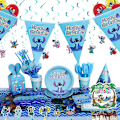 Pikkukuva 5 / 5: Lilo & Stitch -teema Syntymäpäiväjuhlakoristeet Lasten Lelu Lahja Lateksi Alumiiniofolio Ilmapallo Kertakäyttöiset Astiat Tapahtumatarvikkeet Cake Decorate -24pcs