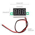 Miniatyrbilde 4 av 4: Digital Voltmeter 0.36\" 2-ledninger Dc 2.50 Til 32.0v Led Volt Meter Spenningsmåler A