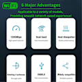Miniatyrbilde 3 av 5: 1200 Mbps Dobbelt bånd USB3.0 Wifi Adapter 2.4GHz 5GHz WiFi Adapter med 4 Antenner PC Mini Datamaskin Nett