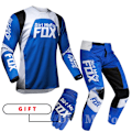 Pikkukuva 2 / 5: 2022 Dirt MoFox MTB Jersey-housut Varusteet MX Combo Moottoripyörä Asuste Motocross Kilpailu Enduro Puku Miehet Off-road Moto Hanskat Sarjat Gray MJersey 32 pants
