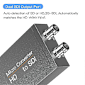 Miniatyrbilde 4 av 5: -Kompatibel til SDI-konverter HD til 3G-SDI/HD-SDI Audio Embedder 2-veis SDI-konverteradapter for kamera