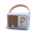 Pikkukuva 1 / 4: Bluetooth-kaiutin, kompakti, kannettava, retro-ulkoasu, HIFI-stereoääni, monitoiminen langaton kaiutin akulla, vaaleansininen