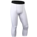 Miniatyrbild 1 av 2: Herr Gym Compression Leggings Base Layer Running Tight Byxor 3/4 Training Fitness Byxor White M
