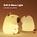 Miniatyrbillede 2 af 5: Capybara Natlamper, Blød Silikone Capybara Dyr Lampe, Søde Dyr Lamper Touch Kontrol Lampe Til Sengekant Soveværelse Stue