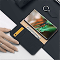 Miniatyrbillede 2 af 5: DUX DUCIS Wish Series Kompatibel med Samsung Galaxy Note 10 / Note 10 5G Wallet Stand Ægte Læder Etui DarkBlue