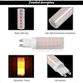 Miniatyrbild 4 av 5: G9 Flam Lampa LED Glödlampa 0.5w PC Keramisk Färg 10lm 36*2835 Smd Ac 220-240v 1300-1700k 360 Grader [Energiklass A] 4-pack