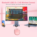 Miniatyrbilde 2 av 4: Bluetooth & Trådløs Mus, 3 Moduser Bluetooth 5.0 & 3.0 Oppladbar Mus med Søt Vannbølge, 3 Knapper, 2.4G Bærbar Datamus for iPad, La