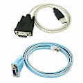 Miniatyrbilde 1 av 5: RJ45 Nettverkskabel Seriell kabel Rj45 til DB9 og RS232 til USB (2 i 1) CAT5 Ethernet-adapter LAN Con