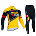 Miniatyrbild 1 av 5: 2023 JUMBO Långärmad Cykeltröja Set haklapp Byxor Ropa Ciclismo Cykelkläder MTB Cykeltröja Höstuniform Herrkläder Blue 4XL