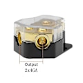 Miniatyrbillede 3 af 5: 12v Strømfordelingsblok Bil Audio Splitter 2 Vejs 0/2/4 Gauge Ind 4/6/8 Gauge Ud Jord Distrib Y