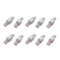 Miniatyrbilde 1 av 5: 10 x Nettverkskoblinger Verktøyfri RJ45 CAT6 LAN UTP Kabelplugg