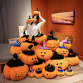 Miniatyrbild 2 av 5: Jwl-hot Rea Simulering Pumpa Jul Halloween Presentleksaker Plyschkudde Plyschkudde Docka Mini Pumpaleksak för barn Heminredning purple star ghost 50cm