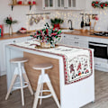 Miniatyrbillede 3 af 5: Juledug Jule Nisser Snefnug Printet Bordløber Til Spisning Juleferie Hjemmefest Dekoration 33 x 178 cm