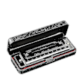 Miniatyrbillede 1 af 3: 10 Hullers 20 Harmonika Blues Deluxe Harmonika Begynder C Harmonika - Sort