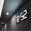 Miniatyrbild 1 av 5: 3D LED väggklocka, modern digital väckarklocka för hem, kök, kontor, sängbord, väggklocka, 24 eller 12 timmars visning - wtake