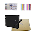 Miniatyrbillede 2 af 4: Album 80 Sider Sort Side Scrapbog Album 40 Ark 30,48 X21cm