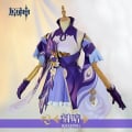 Pikkukuva 2 / 5: Peli Genshin Impact Keqing Cosplay Puvut Genshin Ke Qing Impact Halloween Cos Kengät Keqing Ponytails Mixed Purppura Cosplay Peruukki shoes XXL