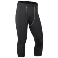 Miniatyrbild 4 av 5: Herr Gym Compression Leggings Base Layer Running Tight Byxor 3/4 Training Fitness Byxor Black L