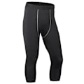 Miniatyrbild 4 av 5: Herr Gym Compression Leggings Base Layer Running Tight Byxor 3/4 Training Fitness Byxor Black XL