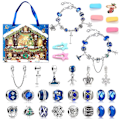 Miniatyrbild 1 av 5: Mode Jul Adventskalender Xmas Blind Box Charm DIY Armband Making Set Handheld 24 Countdown Calendar DIY Smycken Present style 2