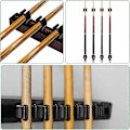 Miniatyrbillede 2 af 2: 20 stk. fiskestangsholderclips, vægmonteret fiskestangsholder, stick clip opbevaringsclips klemmer rack organizer, fiskestang rack til garage billia