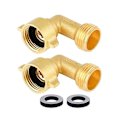 Miniatyrbillede 1 af 5: 2 stk. 90 graders Have Slange Albue 3/4 tommer Slange Messing Have Slange Connector til Rv Vandtilslutninger & res