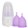 Miniatyrbilde 1 av 5: Gjenbrukbar Menstruasjonskopp for Kvinner Lady Menstruasjonskopp Rengjøringsmaskin Sett (Rengjøring Menstruasjonskopp Lilla sS )