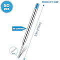 Miniatyrbillede 2 af 5: 50 stk. Udskiftelige Kuglepen Refiller Metal Refill Glat Skrivning Pen Refiller 1,0 mm Udskiftning