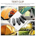 Miniatyrbild 3 av 5: 50 st Sail Tarp Clips Säkrar Klämma Med Starkt Låsgrepp För Utomhus Camping, Tält, Markis, Banner Ti