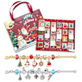 Miniatyrbild 2 av 5: Mode Jul Adventskalender Xmas Blind Box Charm DIY Armband Making Set Handheld 24 Countdown Calendar DIY Smycken Present style 3