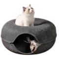 1 st Djurtunnel Donut Kattsäng (mörkgrå)