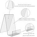 Miniatyrbillede 3 af 5: 6 pakker klar akryl bogstand, transparent bogdisplaystand, bogstande til display, akryl bogreol til udstilling