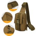 Miniatyrbild 3 av 5: Tactical Chest Bag Military Trekking Pack Edc Sportväska Axelväska Crossbody Pack Assault Pouch För Vandring Cykling Campinga Camo 1