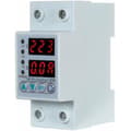 63a 220v Din-skena Justerbar Över- och Underspänningsskydd Relä Överströmsskydd Hemmabruk Dubbel LED-display TY