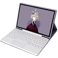 Pikkukuva 1 / 5: YT098B-A Yhteensopiva iPad Air (2020) / (2022) Pyöreät näppäimet Langaton Bluetooth-näppäimistö kosketuslevyllä, ihoa myötäilevä iskunkestävä jalusta Purple