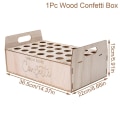 Miniatyrbild 1 av 3: Bröllopskraftpappersbricka Konfettikon Stativ Boxbricka för bröllopsdekoration Blomkonfettikottar Rustik bröllopspappershållare Wood Confetti Box 2