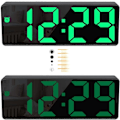 Miniatyrbild 5 av 5: Digital Väckarklocka, Stor LED-Display, Spegelyta och Justerbar Ljusstyrka USB-Laddningsanslutning Väckarklocka för Sovrum, Kontor