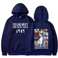 Miniatyrbillede 1 af 2: Tylor Ers r 0 Ccert r Crewc Taylor Swift 1989 hættetrøje til mænd og kvinder dark blue S