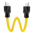 Miniatyrbilde 1 av 5: Skjøteledning med hannplugg, RV- og generatoradapterledning, 5-15p for overføringsbryter, 12awg 125v dobbel hannplugg
