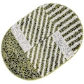 Pikkukuva 1 / 5: Tflycq Soft Fluffy mikrokuituliina soikeat kylpyhuonematot liukumaton, vahva vettä imevä kylpymatto (siniset ja valkoiset raidat, 18"x26") Green and White Stripes 20*32
