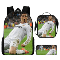 Miniatyrbilde 2 av 2: Football Star Cr7 Skolesekk Reiseryggsekk Matpose Blyantveske Gave Til Barn Studenter style 4