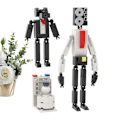 Miniatyrbild 1 av 5: Anime Skibidi Toalett Man Vs Monitor Man Action Figur Byggklossskit Skibidi Toalettmodeller Byggleksaker Barnsamling Present Combination