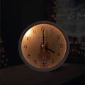 Miniatyrbild 3 av 5: Väckarklocka småbarn analog pojke flicka tyst bordsklocka batteridriven utan tickande sänglampa stor funktionslampa för sovrum kontor (rosa)